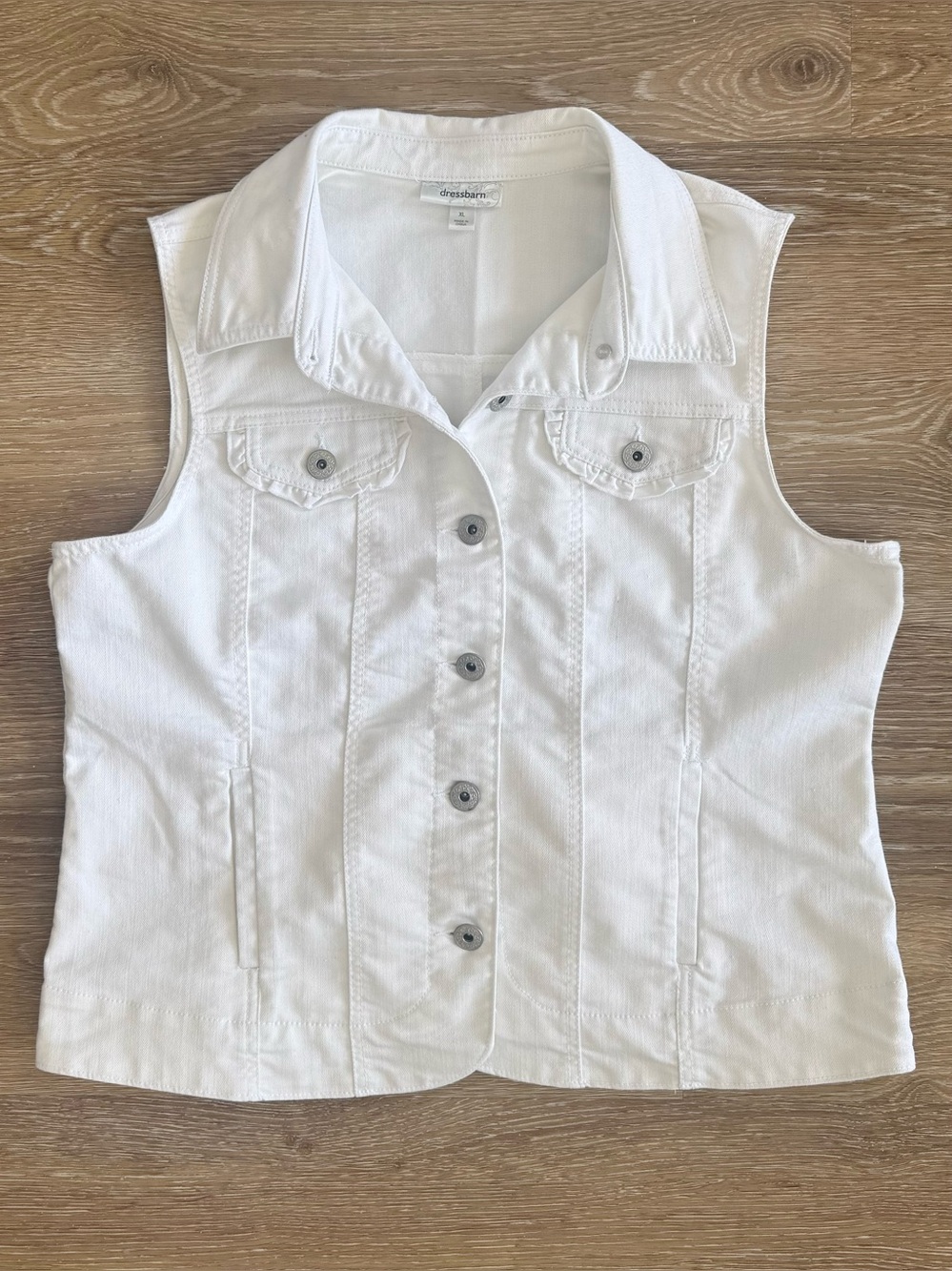 White Denim Vest